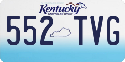 KY license plate 552TVG