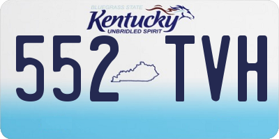 KY license plate 552TVH