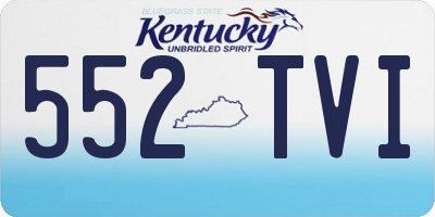 KY license plate 552TVI