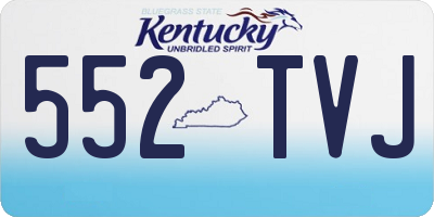 KY license plate 552TVJ