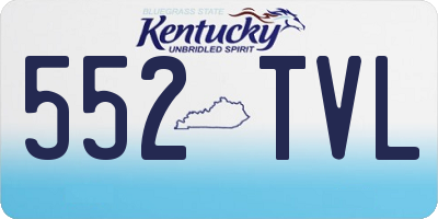 KY license plate 552TVL