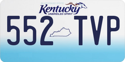 KY license plate 552TVP
