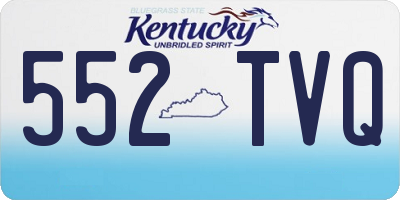 KY license plate 552TVQ