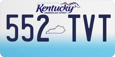 KY license plate 552TVT