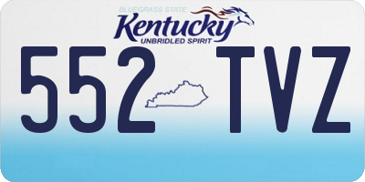 KY license plate 552TVZ