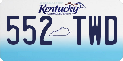 KY license plate 552TWD