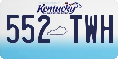 KY license plate 552TWH