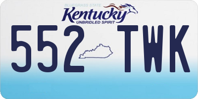 KY license plate 552TWK