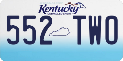 KY license plate 552TWO