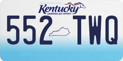 KY license plate 552TWQ