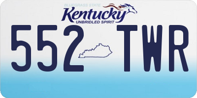 KY license plate 552TWR