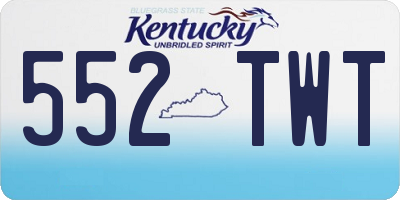 KY license plate 552TWT