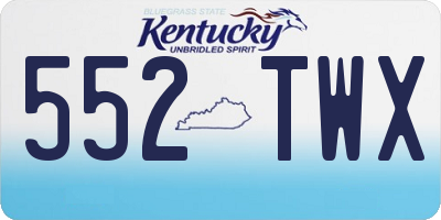 KY license plate 552TWX