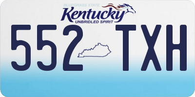 KY license plate 552TXH