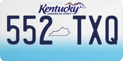 KY license plate 552TXQ