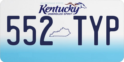KY license plate 552TYP