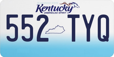 KY license plate 552TYQ