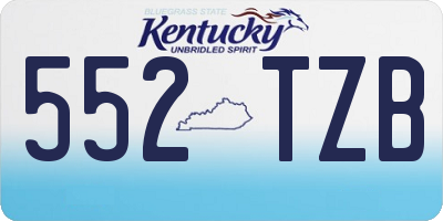 KY license plate 552TZB
