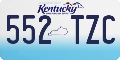 KY license plate 552TZC