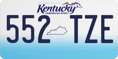 KY license plate 552TZE
