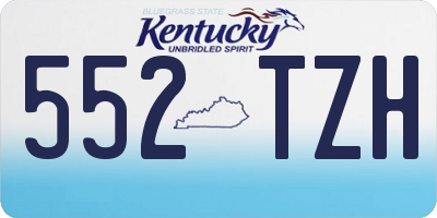 KY license plate 552TZH