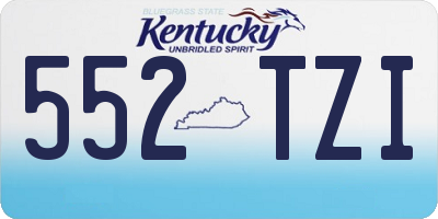 KY license plate 552TZI