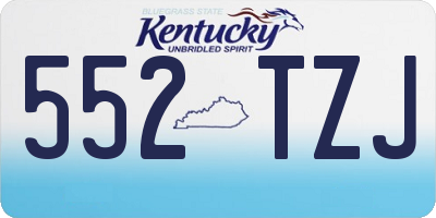 KY license plate 552TZJ