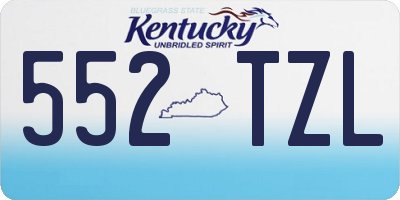 KY license plate 552TZL