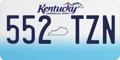 KY license plate 552TZN