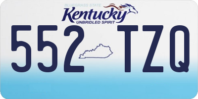 KY license plate 552TZQ