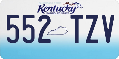 KY license plate 552TZV
