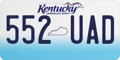 KY license plate 552UAD