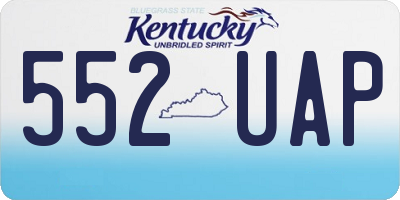 KY license plate 552UAP