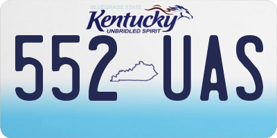 KY license plate 552UAS