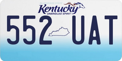 KY license plate 552UAT