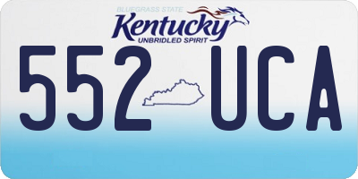 KY license plate 552UCA