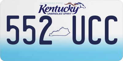 KY license plate 552UCC