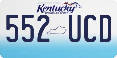 KY license plate 552UCD