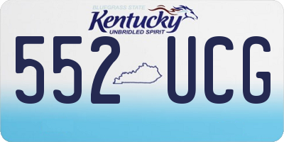 KY license plate 552UCG