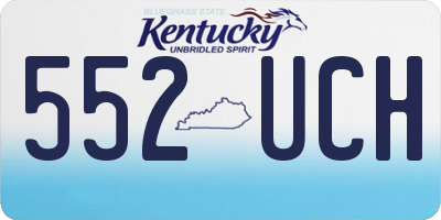 KY license plate 552UCH