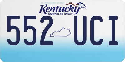 KY license plate 552UCI