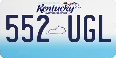 KY license plate 552UGL