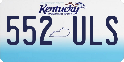 KY license plate 552ULS