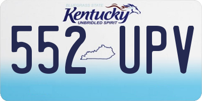KY license plate 552UPV
