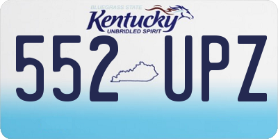 KY license plate 552UPZ