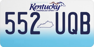 KY license plate 552UQB