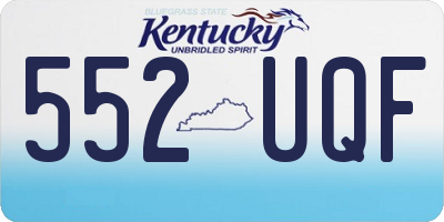 KY license plate 552UQF