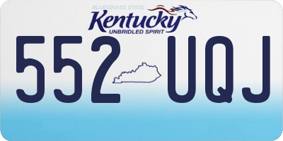KY license plate 552UQJ