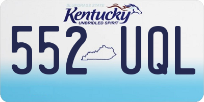 KY license plate 552UQL