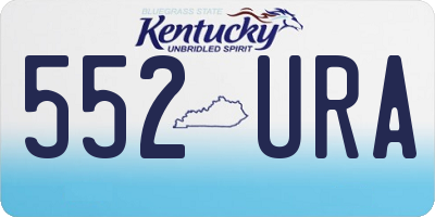 KY license plate 552URA